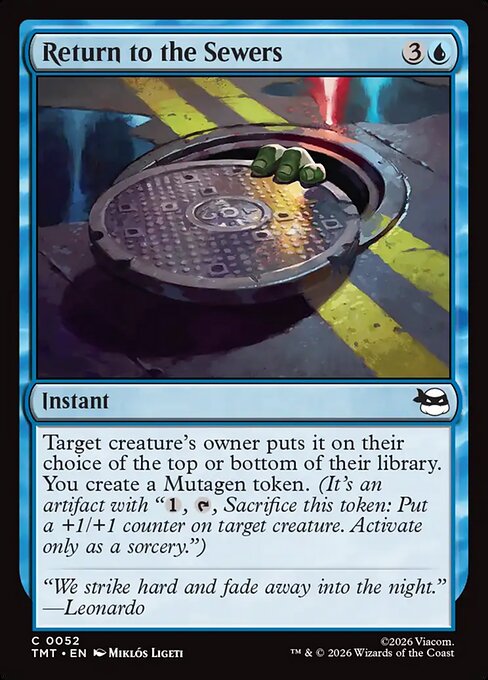 Return to the Sewers - Teenage Mutant Ninja Turtles Magic card
