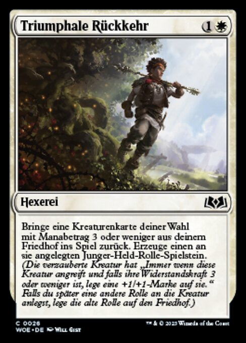 勝利者の帰還 (Return Triumphant) - Wilds of Eldraine (#26) - Illustrated by Will Gist - Magic: The Gathering Card