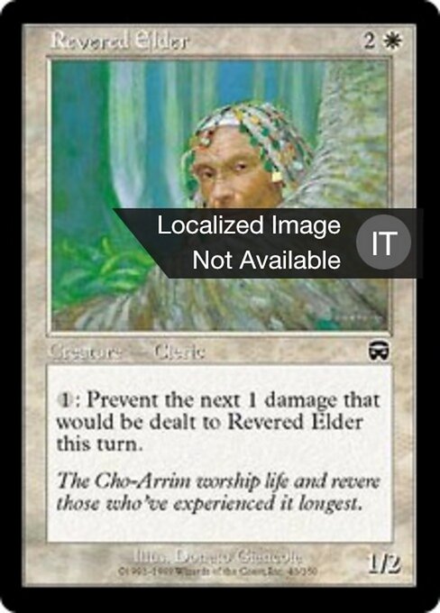 有徳の古老 (Revered Elder) - Mercadian Masques (#43) - Illustrated by Donato Giancola - Magic: The Gathering Card