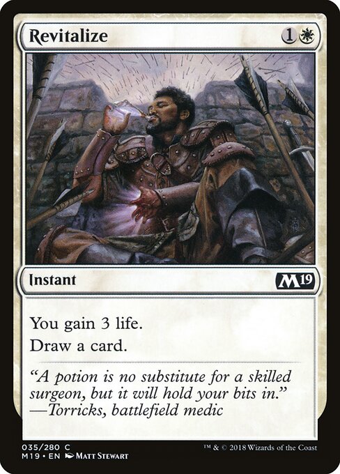 Rivitalizzare (Revitalize) - Core Set 2019 (#35) - Illustrated by Matt Stewart - Magic: The Gathering Card