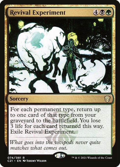 Revival Experiment - Commander 2021 (#74) - Illustrated by Jeremy Wilson - Magic: The Gathering Card