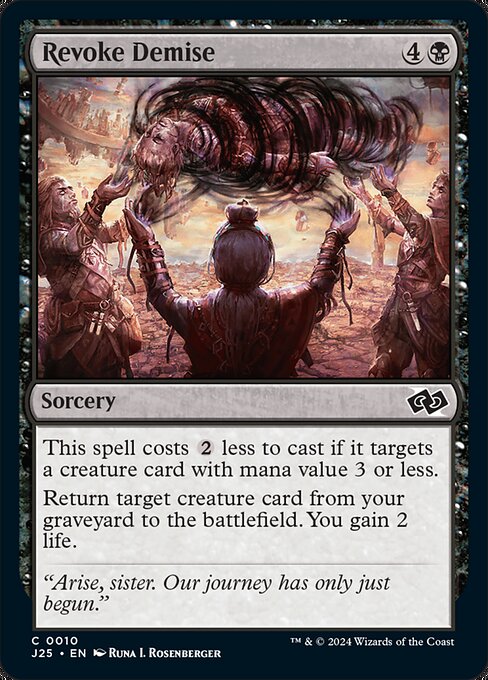 Revocar la muerte (Revoke Demise) - Foundations Jumpstart (#10) - Illustrated by Runa I. Rosenberger - Magic: The Gathering Card