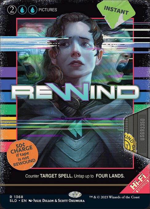 Rewind - Secret Lair Drop (#1368) - Illustrated by Julie Dillon & Scott Okumura - Magic: The Gathering Card