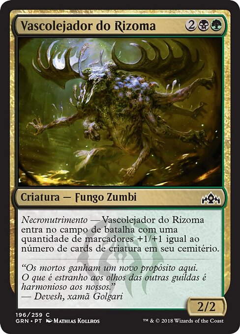 Vascolejador do Rizoma (Rhizome Lurcher) - Guilds of Ravnica (#196) - Illustrated by Mathias Kollros - Magic: The Gathering Card