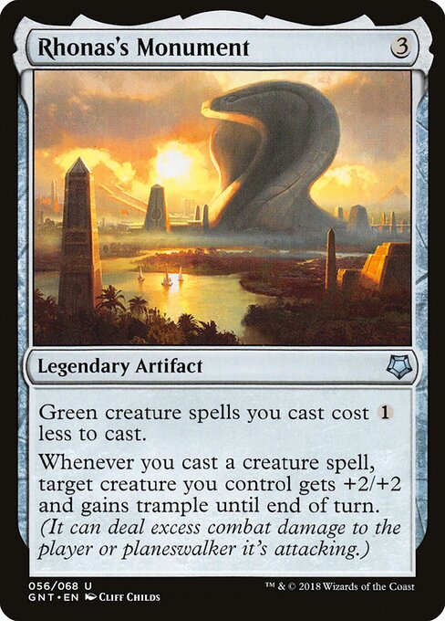 Rhonas's Monument - Game Night (#56) - Illustrated by Cliff Childs - Magic: The Gathering Card