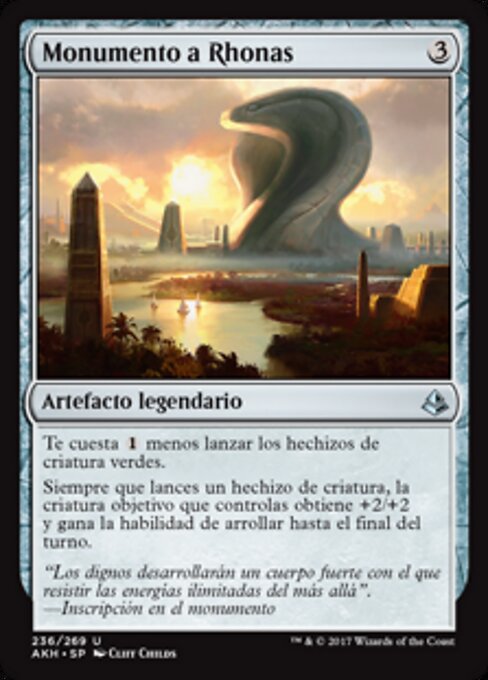 Monumento de Rhonas (Rhonas's Monument) - Amonkhet (#236) - Illustrated by Cliff Childs - Magic: The Gathering Card