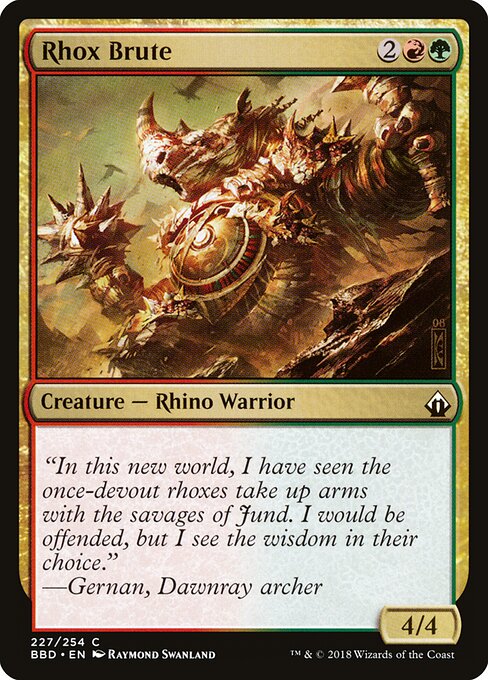 Rhox Brute - Battlebond (#227) - Illustrated by Raymond Swanland - Magic: The Gathering Card