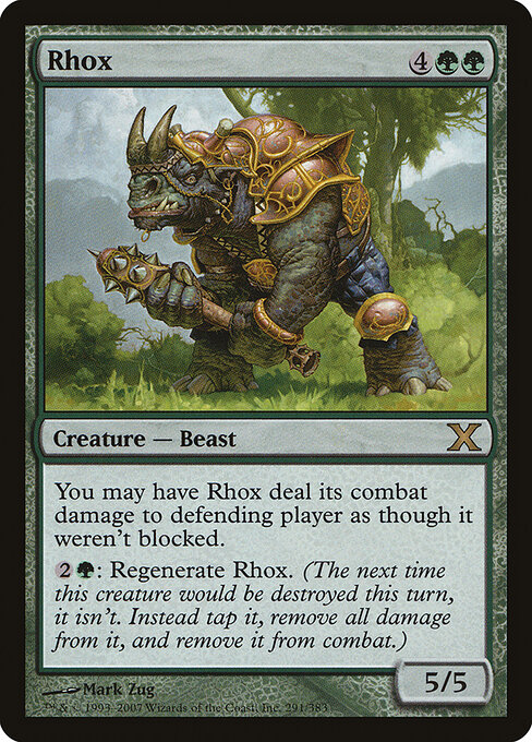 Rhox - Tenth Edition (#291) - Illustrated by Mark Zug - Magic: The Gathering Card