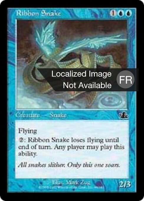 Serpente Aliante (Ribbon Snake) - Prophecy (#46) - Illustrated by Mark Zug - Magic: The Gathering Card