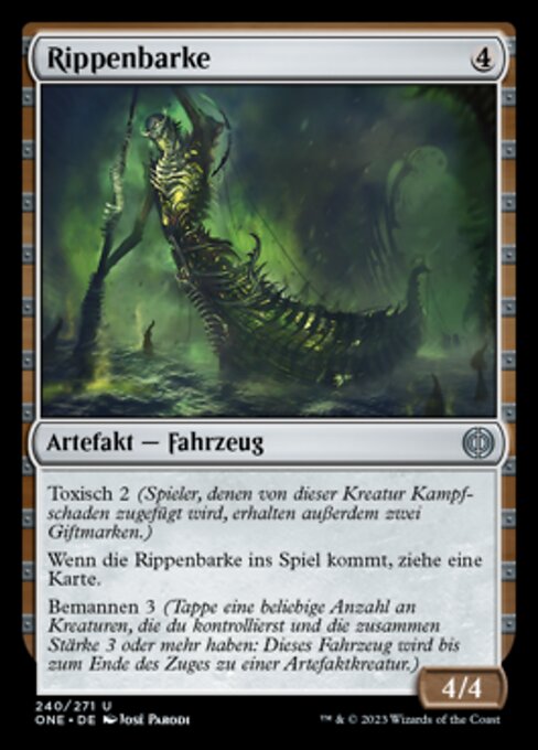 Ribskiff - Phyrexia: All Will Be One (#240) - Illustrated by José Parodi - Magic: The Gathering Card