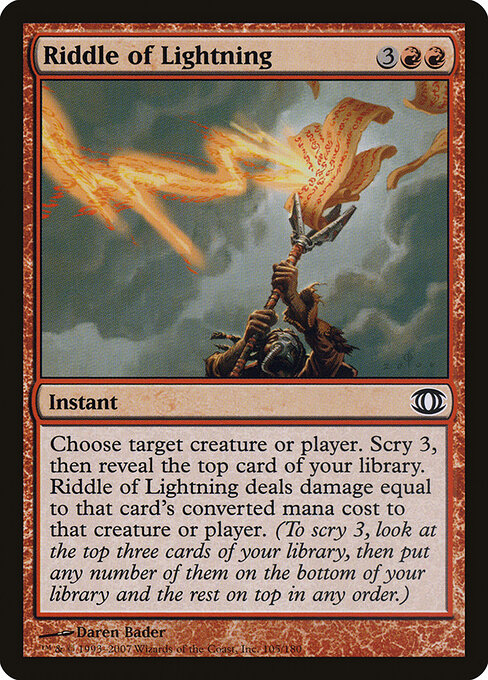 Indovinello del Fulmine (Riddle of Lightning) - Future Sight (#105) - Illustrated by Daren Bader - Magic: The Gathering Card