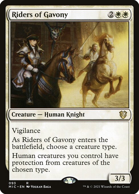 Riders of Gavony - Midnight Hunt Commander Magic card