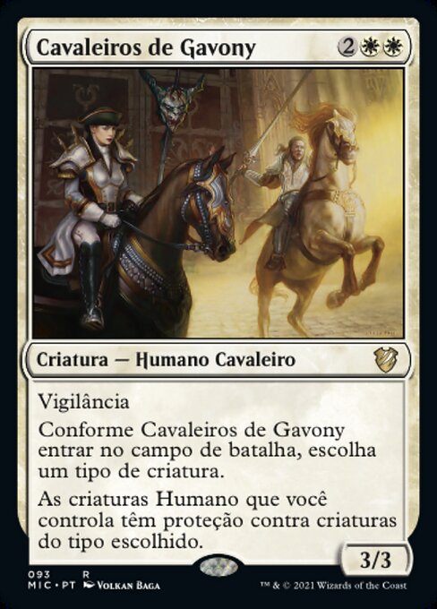 ガヴォニーの騎手 (Riders of Gavony) - Midnight Hunt Commander (#93) - Illustrated by Volkan Baǵa - Magic: The Gathering Card
