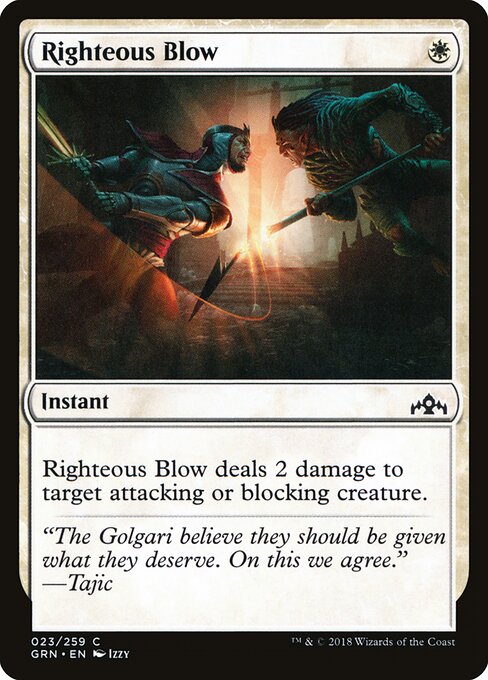 Righteous Blow - Guilds of Ravnica Magic card