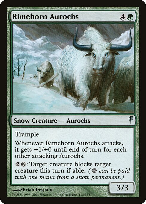Rimehorn Aurochs - Coldsnap Magic card