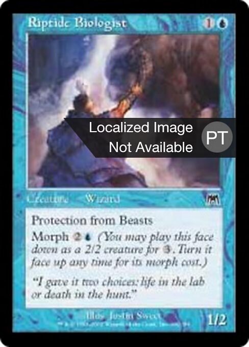 Biólogo Resaca (Riptide Biologist) - Onslaught (#106) - Illustrated by Justin Sweet - Magic: The Gathering Card