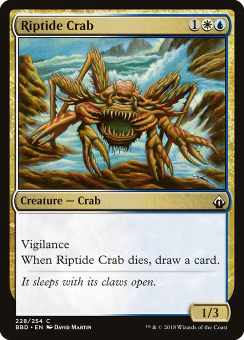 Riptide Crab - Battlebond (#228) - Illustrated by David Martin - Magic: The Gathering Card