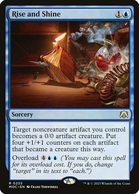 Rise and Shine - March of the Machine Commander (#233) - Illustrated by Franz Vohwinkel - Magic: The Gathering Card