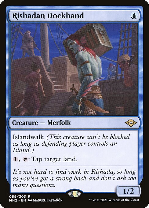 Rishadan Dockhand - Modern Horizons 2 (#59) - Illustrated by Manuel Castañón - Magic: The Gathering Card