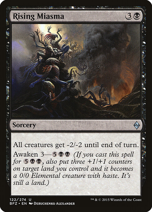 Rising Miasma - Battle for Zendikar Magic card