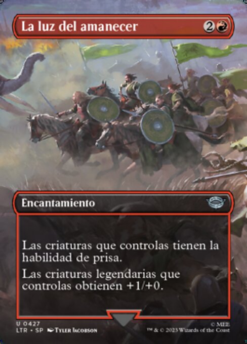 Nascer do Dia (Rising of the Day) - The Lord of the Rings: Tales of Middle-earth (#145) - Illustrated by Wei Guan - Magic: The Gathering Card