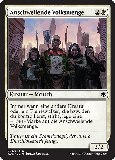 立ち上がる民衆 (Rising Populace) - War of the Spark (#29) - Illustrated by Tomasz Jedruszek - Magic: The Gathering Card
