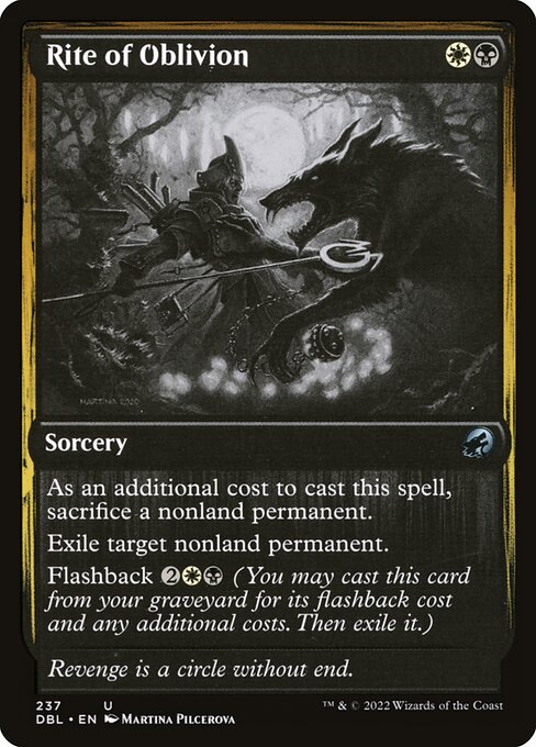 Rite de l'oubli (Rite of Oblivion) - Innistrad: Midnight Hunt (#237) - Illustrated by Martina Pilcerova - Magic: The Gathering Card