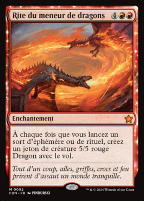 Ritus des Drachenrufers (Rite of the Dragoncaller) - Foundations (#467) - Illustrated by PINDURSKI - Magic: The Gathering Card