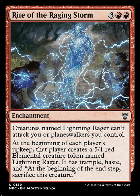 Rite of the Raging Storm - Murders at Karlov Manor Commander (#159) - Illustrated by Svetlin Velinov - Magic: The Gathering Card