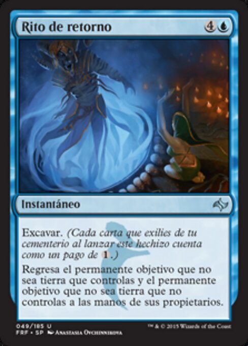 再帰の儀式 (Rite of Undoing) - Fate Reforged (#49) - Illustrated by Anastasia Ovchinnikova - Magic: The Gathering Card