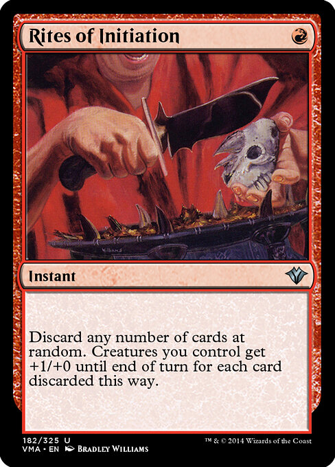 Rites of Initiation - Vintage Masters (#182) - Illustrated by Bradley Williams - Magic: The Gathering Card