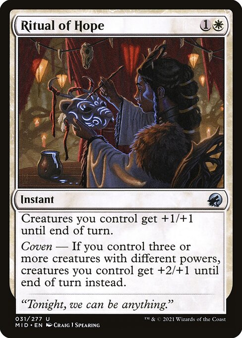 Ritual of Hope - Innistrad: Midnight Hunt (#31) - Illustrated by Craig J Spearing - Magic: The Gathering Card