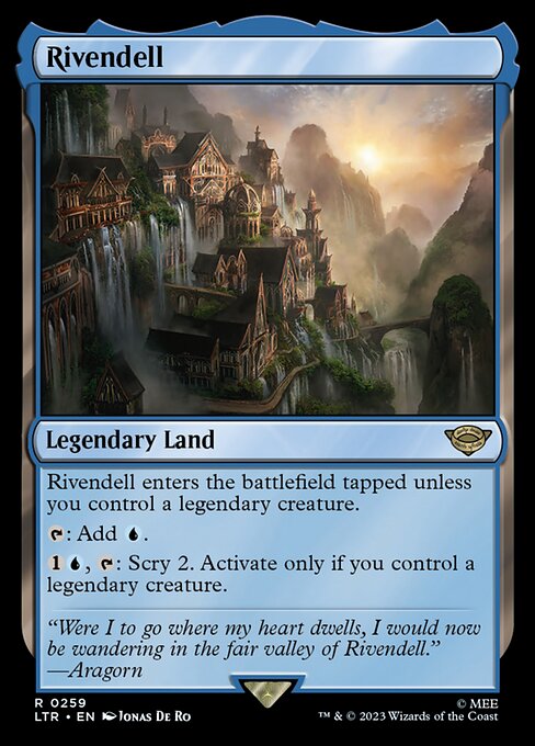 Rivendell - The Lord of the Rings: Tales of Middle-earth (#259) - Illustrated by Jonas De Ro - Magic: The Gathering Card