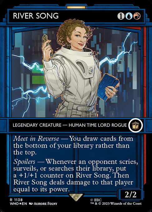 River Song - Doctor Who (#1138) - Illustrated by Aurore Folny - Magic: The Gathering Card