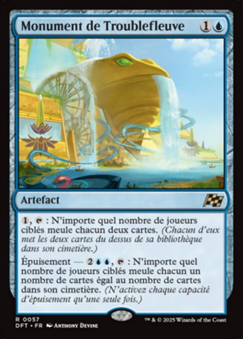 Monumento riofluido (Riverchurn Monument) - Aetherdrift (#57) - Illustrated by Anthony Devine - Magic: The Gathering Card