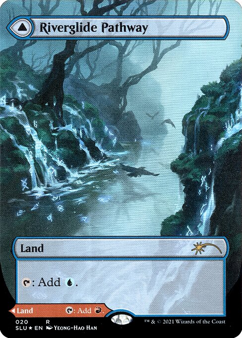 Riverglide Pathway // Lavaglide Pathway - Zendikar Rising (#264) - Illustrated by Kieran Yanner - Magic: The Gathering Card