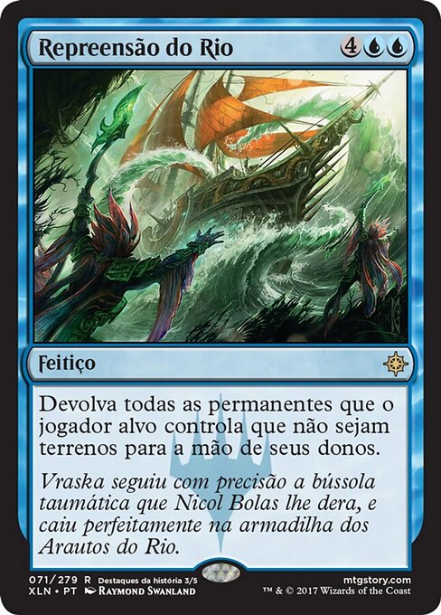 Rechazo torrencial (River's Rebuke) - New Capenna Commander (#231) - Illustrated by Raymond Swanland - Magic: The Gathering Card