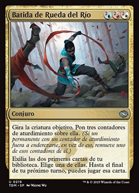 Batida de Rueda del Río (Riverwheel Sweep) - Tarkir: Dragonstorm (#219) - Illustrated by Wayne Wu - Magic: The Gathering Card