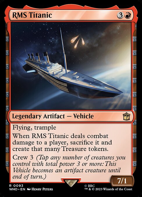 タイタニック号 (RMS Titanic) - Doctor Who (#389) - Illustrated by Henry Peters - Magic: The Gathering Card