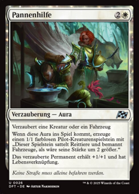 Asistencia en carretera (Roadside Assistance) - Aetherdrift (#26) - Illustrated by Artur Nakhodkin - Magic: The Gathering Card