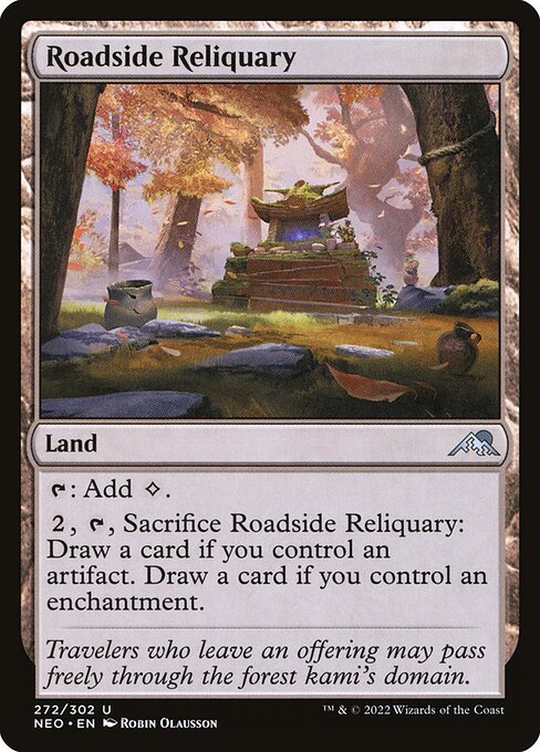 Roadside Reliquary - Kamigawa: Neon Dynasty (#272) - Illustrated by Robin Olausson - Magic: The Gathering Card