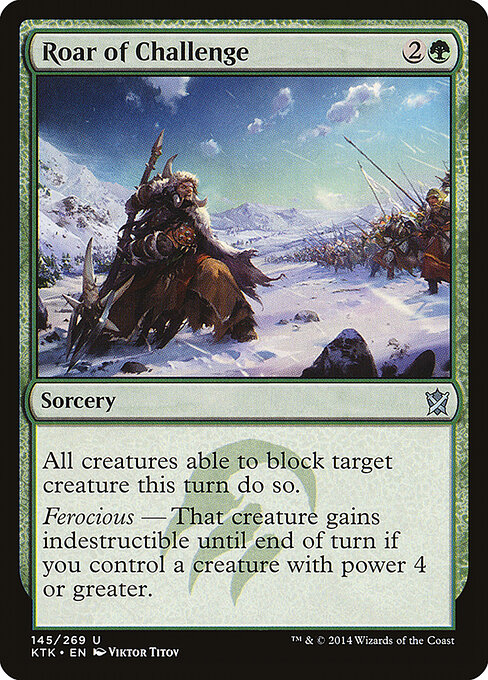 Roar of Challenge - Khans of Tarkir Magic card