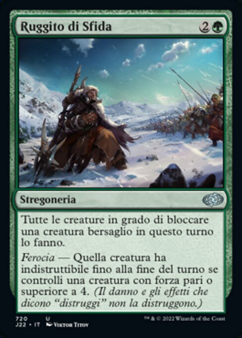 挑発の咆哮 (Roar of Challenge) - Khans of Tarkir (#145) - Illustrated by Viktor Titov - Magic: The Gathering Card