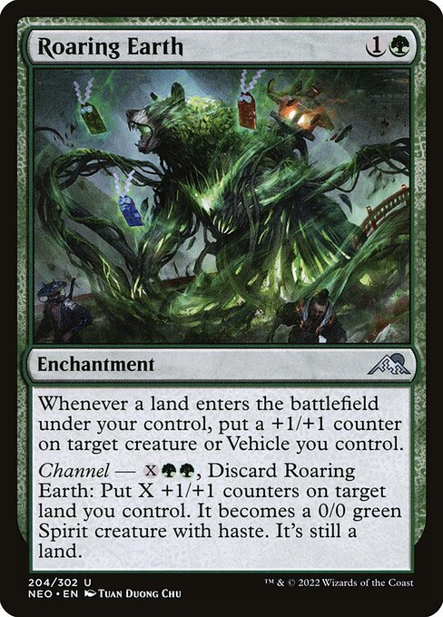 Roaring Earth - Kamigawa: Neon Dynasty Magic card