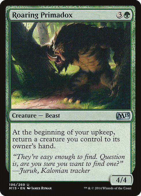 Roaring Primadox - Magic 2015 (#196) - Illustrated by James Ryman - Magic: The Gathering Card