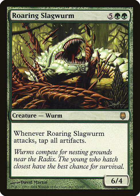 Roaring Slagwurm - Darksteel Magic card