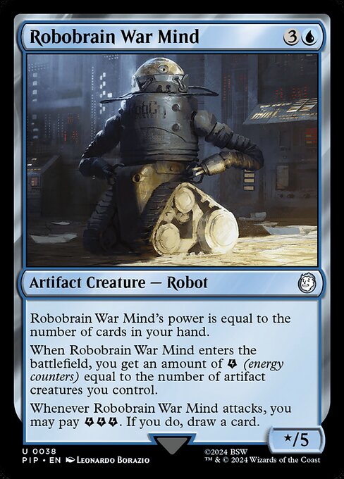 Robocervello Bellico (Robobrain War Mind) - Fallout (#38) - Illustrated by Leonardo Borazio - Magic: The Gathering Card