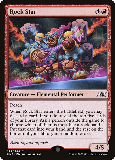 Rock Star - Unfinity (#122) - Illustrated by Dave Allsop - Magic: The Gathering Card