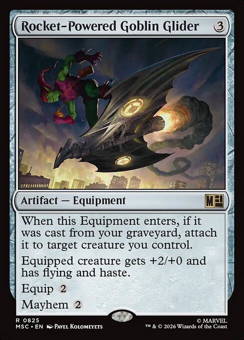 Rocket-Powered Goblin Glider - Marvel Super Heroes Commander Magic card
