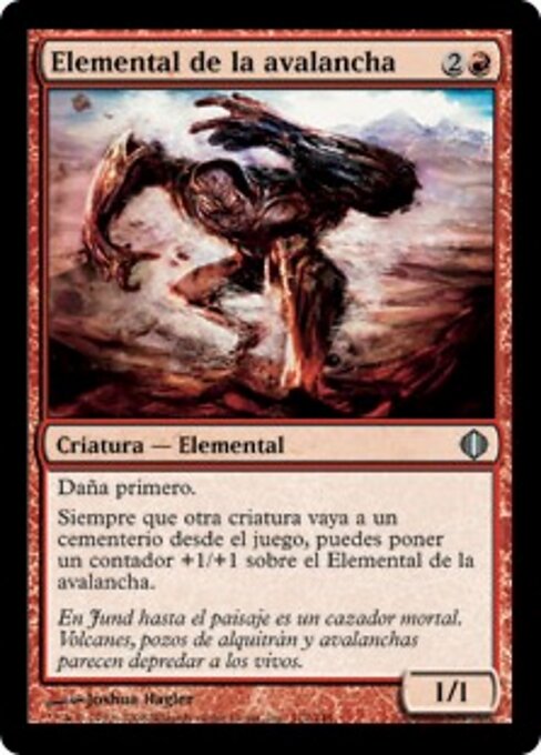 Bergsturz-Elementar (Rockslide Elemental) - Shards of Alara (#112) - Illustrated by Joshua Hagler - Magic: The Gathering Card
